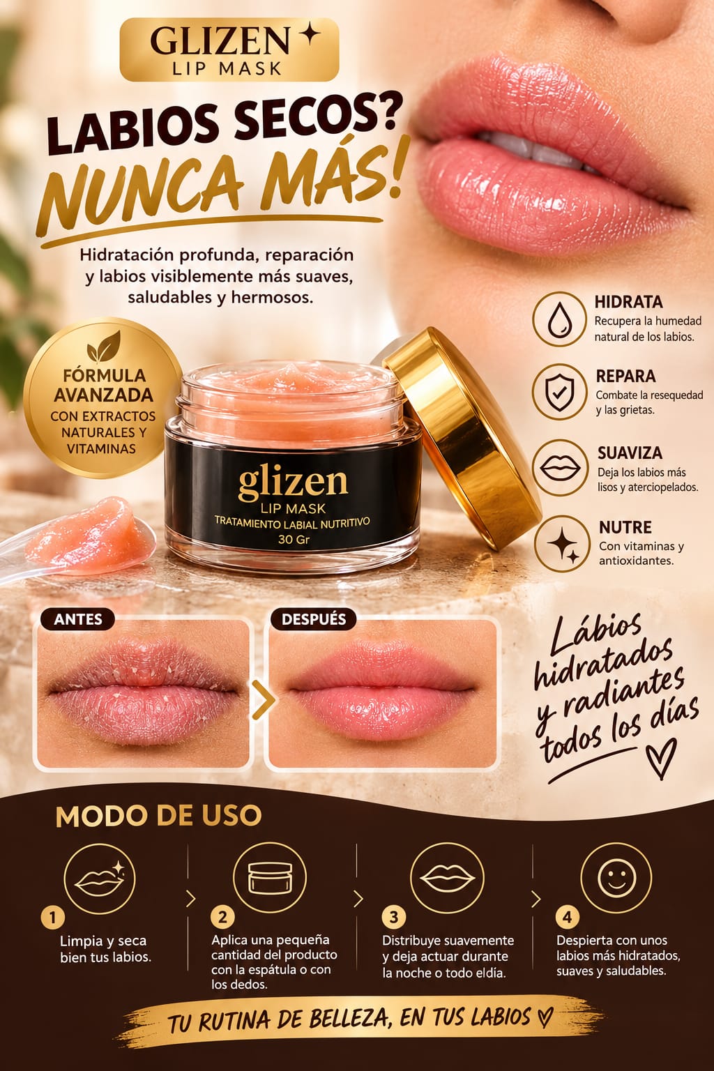 Mascarilla Labial Glizen